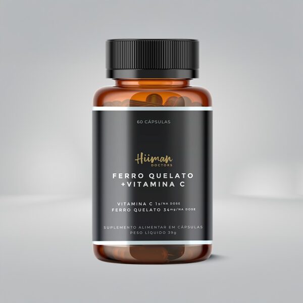 FERRO QUELATO + VITAMINA C 60 CÁPSULAS