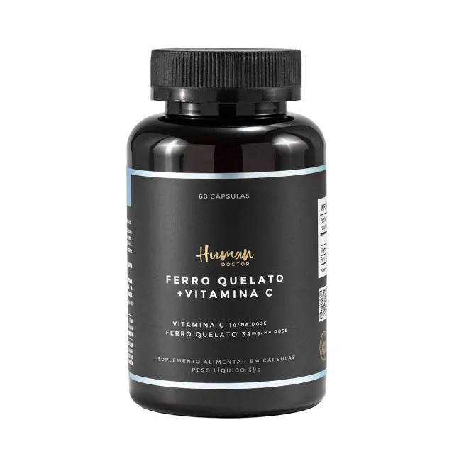 Ferro Quelato Vitamina C 60 cápsulas Human Doctors