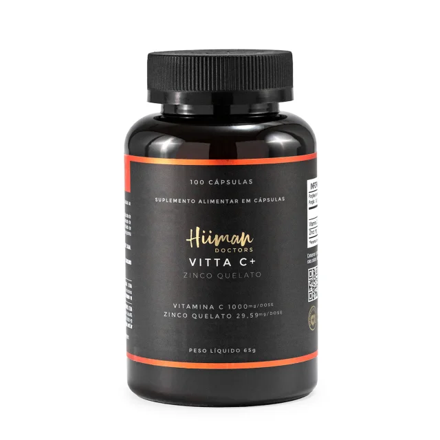 Vitta C Zinco 100 cápsulas Vitamina C Human Doctors